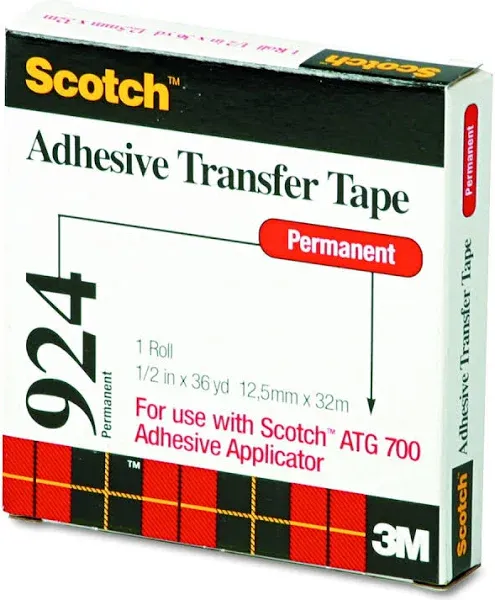 3M Adhesive Transfer Tape 1/2" x 36 yds