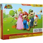 Super Mario Nintendo Advent Calendar Christmas Holiday Calendar with 17 Articulated 2.5” Action Figures & 7 Accessories, 24 Day Surprise Countdown with Pop-Up Environment [Amazon Exclusive]