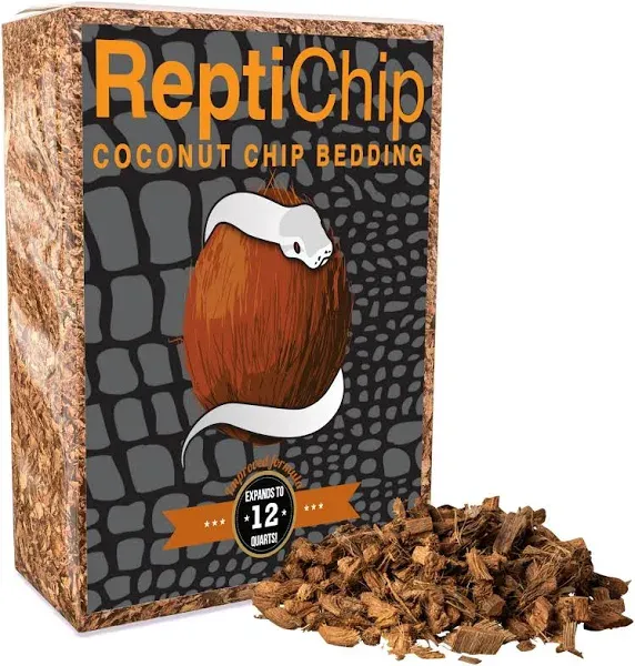 ReptiChip Coconut Substrate for Reptiles 12 Quart Loose Coarse Coconut Husk