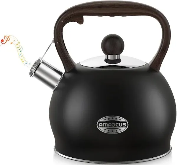 Tea Kettle Whistling Teapot for Stovetop : 2.64 Quart Food Stainless Steel Te...