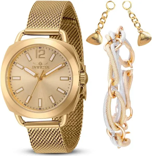 Invicta Women's Watch - Wildflower Quartz Yellow Gold Stainless Steel Bracelet | 46338