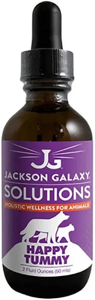 Jackson Galaxy: Happy Tummy (2 oz.) - Pet Solution -Help with Stress and Discharge Toxins - Can Aid With Stomach Issues (IBD, Constipation, etc.) - All-Natural Formula - Reiki Energy