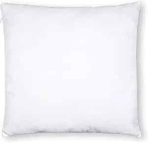 18" x 18" Down Alternative Stuffer Pillow Insert Sham Square Pillow Cushion for Extra Comfort & Support, Zip Pocket w/ Mini stuffer Zip-in Insert - Adjustable & Perfect Fit With Any Decorative Cover