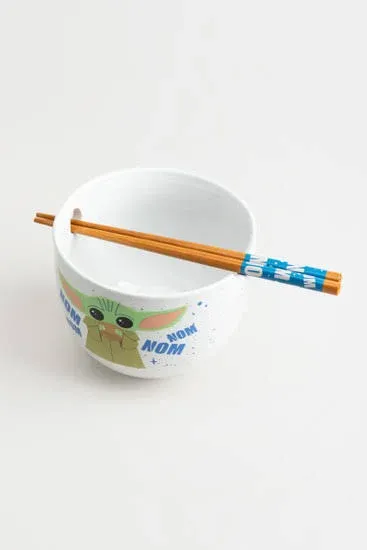 Disney Mandalorian The Child Ramen Bowl with Chopsticks-Gro<wbr/>gu