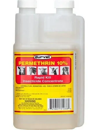 Durvet Permethrin 10% Insecticide Concentrate