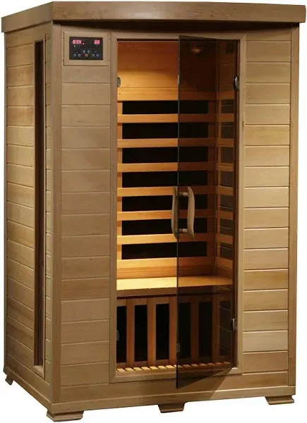 Radiant 2-Person Hemlock Infrared Sauna with 6 Carbon Heaters