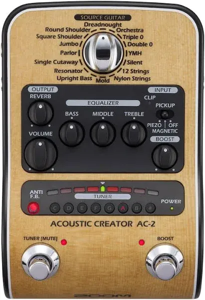 ZOOM Zoom Acoustic Creator Preamp for Acoustic Guitar AC-2