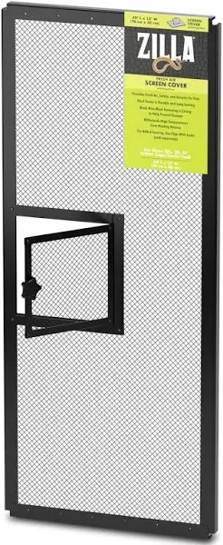 Fresh Air Screen Cover with Hinged Door - 24&#034; x 12&#034;