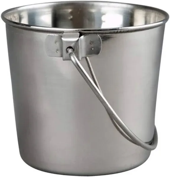 Advance Pet Products Heavy Stainless Steel Round Bucket