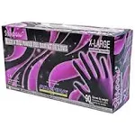 Adenna Shadow Black Nitrile Powder-Free Exam Gloves Large Case