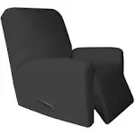 4 Pieces Microfiber Stretch Recliner Slipcover – Spandex Soft Fitted Sofa Cou...