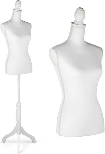 DRDINGRUI Dress Form with Stand, Pinnable Female Mannequin Body with Adjustable Height for Sewing and Display