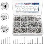 RYCARO 420pcs Self Tapping Screws for Metal – 410 Stainless Steel Self Drilling Screws — 1/2" to 2" Self Tapping Sheet Metal Screws, 8#10 Phillips