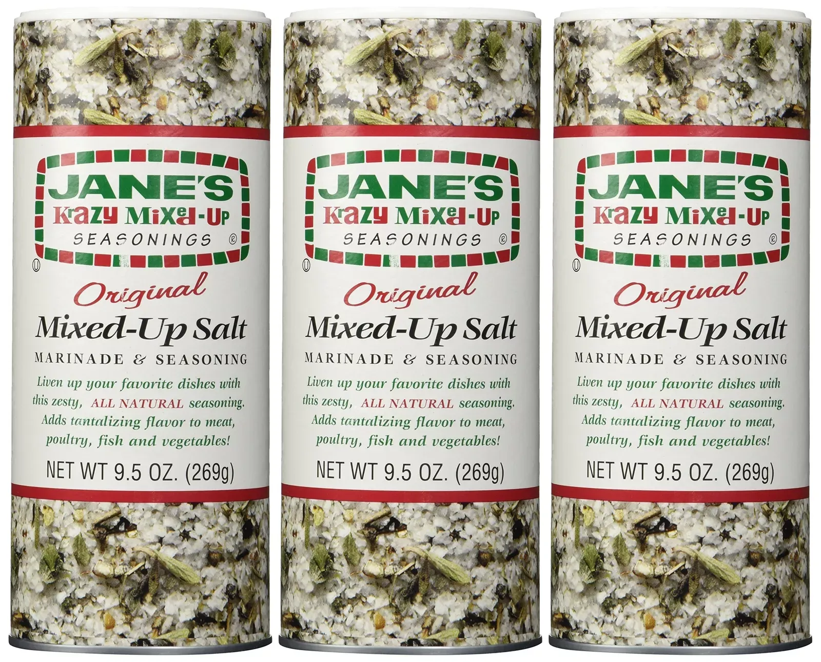 Jane's Krazy Mixed Up Original Salt Blend 9.5 oz (Pack of 3)