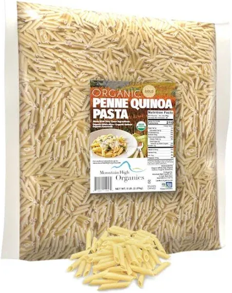 Mountain High Organics Gluten Free Organic Quinoa Pasta, Penne - 5lb Bag