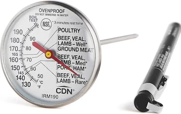 CDN IRM190 ProAccurate Insta-Read Oven Proof Meat/Poultry Thermometer