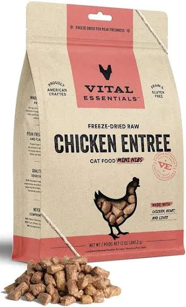 Vital Essentials Cat Food Freeze Dried Chicken Mini Nibs