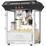 Great Northern Black 8oz Antique Countertop Popcorn Popper Machine, 8