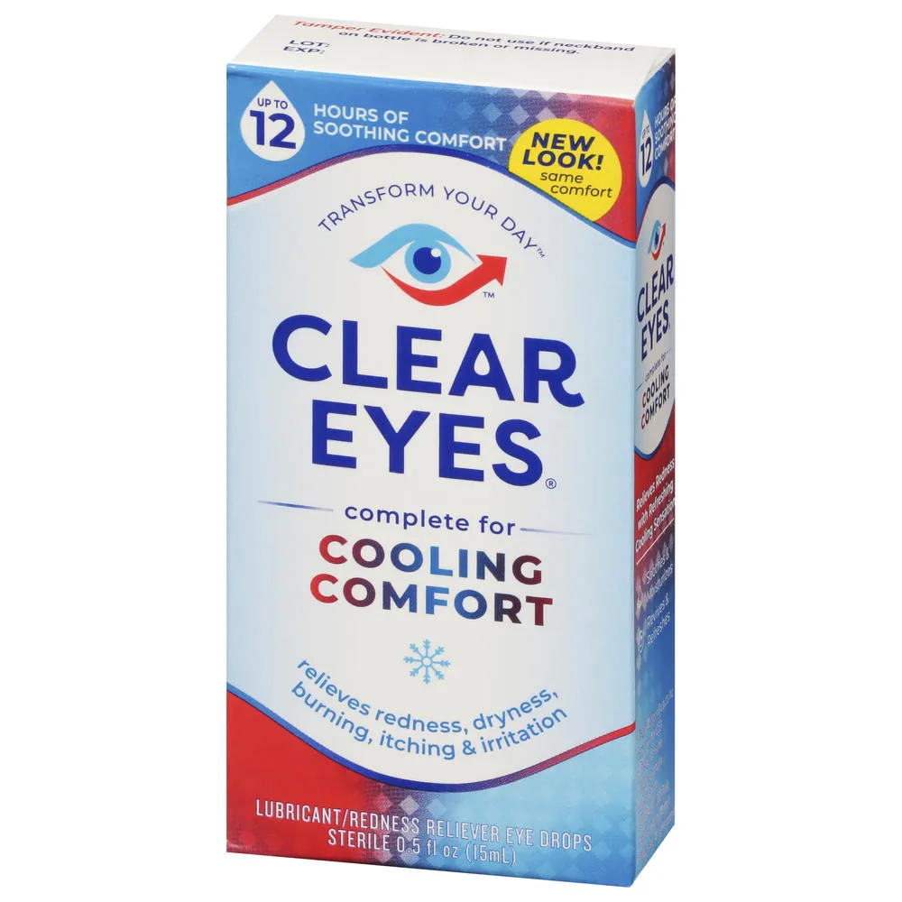 Clear Eyes Cooling Comfort Relief Eye Drops, 0.5 Fl Oz