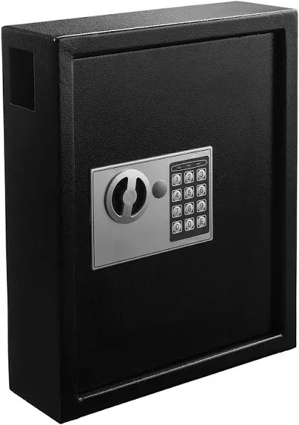 Adiroffice Key Holder Wall Mount - 40-keys Lock Box with Code, Key Cabinet Wall Mount, Valet Parking Key Box, Car Dealer Key Cabinet - Space Saving Locking Key Box Wall Mount with Digital Lock