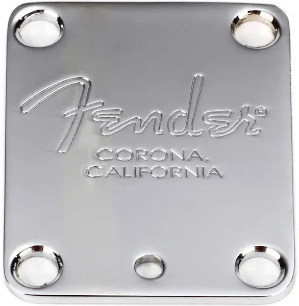 Fender 099-1445-100 American Series 4-Bolt Neck Plate with "Fender Corona" Stamp | Reverb