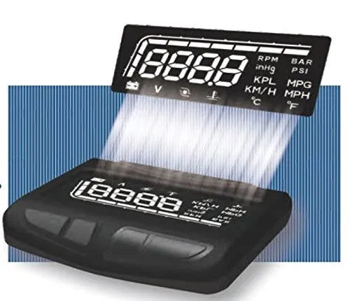 Pro Sport Gauges - HUD Display with Boost (PSHUDOBDII-2)