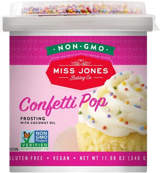 Miss Jones Baking Co. Confetti Pop Vegan Frosting, 11.98 Ounce