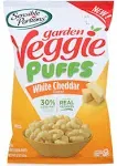 Sensible Portions Garden Veggie Puffs Corn Puffs, White Cheddar - 3 oz