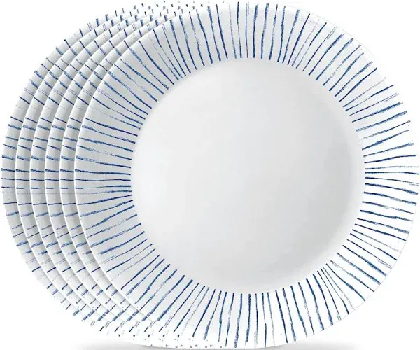 Corelle Botanical Stripes Dinner Plates