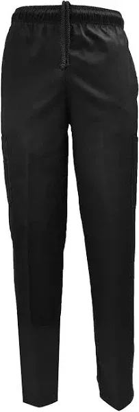 Natural Uniforms Classic 6 Pocket Black Chef Pants