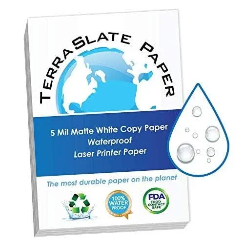 TerraSlate Waterproof Laser Printer/Copy Paper