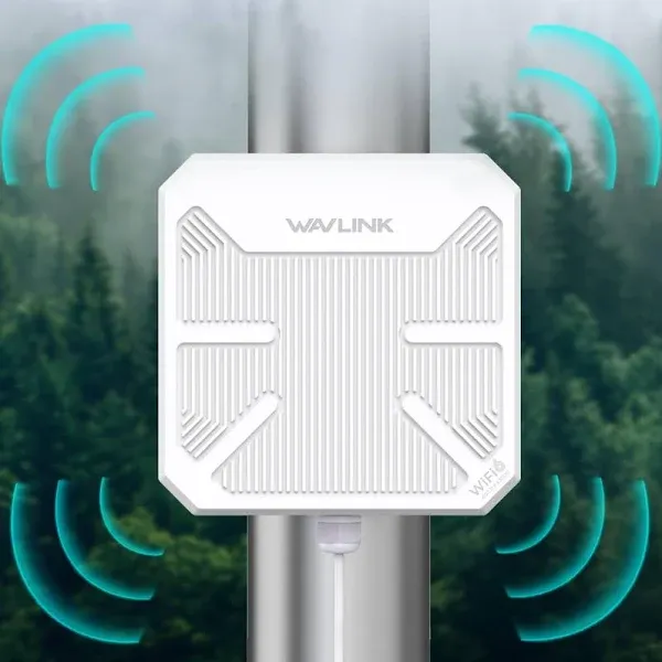 Wavlink WiFi 6 AX3000 Dual-Band WiFi Range Extender WiFi Repeater Long Range Outdoor AP with PoE, 4x12dBi High-gain Antennas, IP67 Weatherproof Enclosure/Signal Booster/ Outdoor Access Point