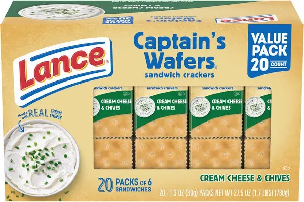 Lance Captain's Wafers Cream Cheese and Chives Sandwich Crackers