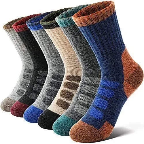 Kids Merino Wool Hiking Socks Boys Girls Toddlers Thermal Winter Warm Boot Th...