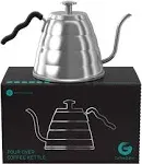 Coffee Gator Gooseneck Kettle with Thermometer 34 oz Stainless Steel NIB 