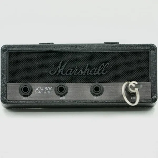 Licensed Marshall Jack Rack- Wall mounting Guitar amp Key Hanger. Includes 4 Guitar Plug Keychains and 1 Wall mounting kit. Easy Installation. (Stealth)