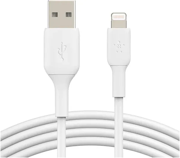 Belkin BoostCharge Lightning Cable - 6.6ft/2M - MFi Certified Apple iPhone Charger USB to Lightning Cable - iPhone Cable - iPhone Charger Cord - Apple Charger - USB Phone Charger - Black