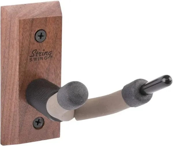 String Swing CC01V-BW Hardwood Home & Studio Wall Mount Violin Hanger - Black Walnut