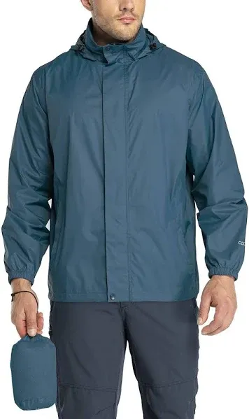 33,000ft Men's Packable Lightweight Waterproof Rain Jacket