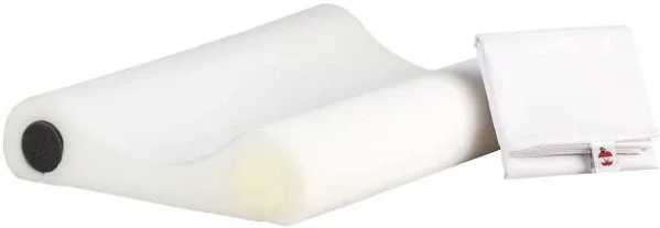 Core Products Double Core Select Contoured Foam Cervical Support Pillow, 4 Adjustable Neck Support Rolls & Pillowcase Included