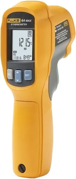 Fluke 64 Max Infrared Thermometer, Multi-Functional (Not for Human), -22 to 1112 °F Range