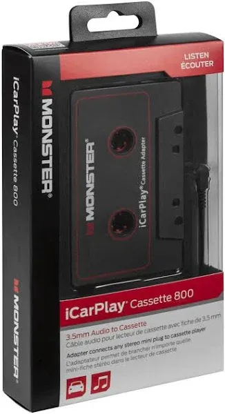 Monster MBL 800 CAS-ADPT V2 WW High Performance 800 Cassette Adapter to 1/8" Mini 3 Feet