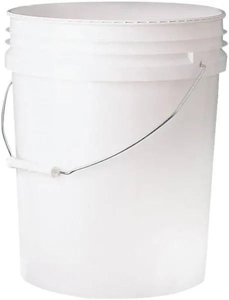 LEAKTITE 5GLSKD 5-Gallon lon White Plastic Pail