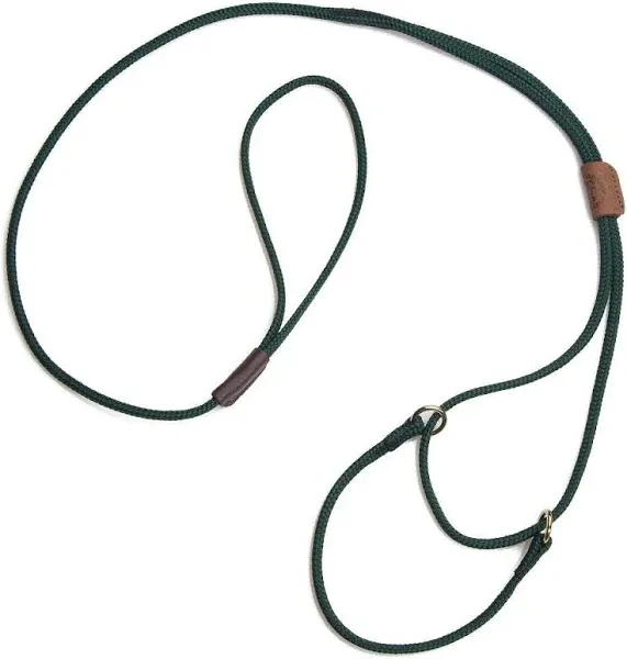 Mendota Pet Show Martingale Style Leash - Leash & Collar Combo, Made in The USA - Hunter Green, 10 in x 1/8 in x 40 in