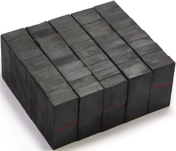 CMS Magnetics Ceramic 50 Pack Rectangular Black 1-7/8&#034; x 3/8&#034; Domino Size