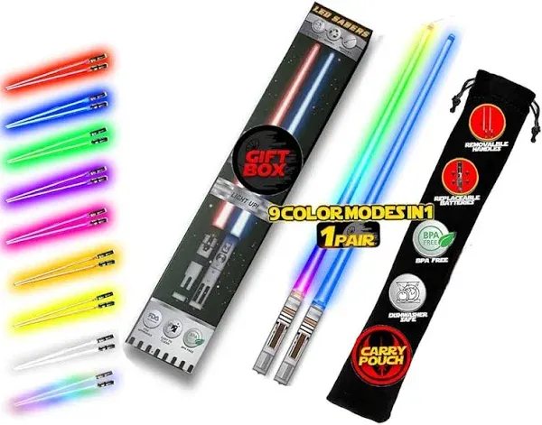 Star Wars LED Glowing Light Saber Chop Sticks