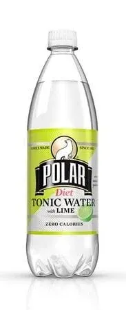 Polar Diet Tonic Water with Lime - 12 pack, 33.8 fl oz bottles