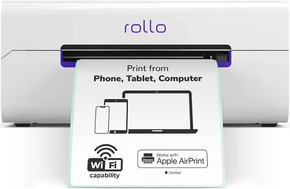 Rollo Wireless Label Printer - Wi-Fi Thermal Printer for Shipping Packages