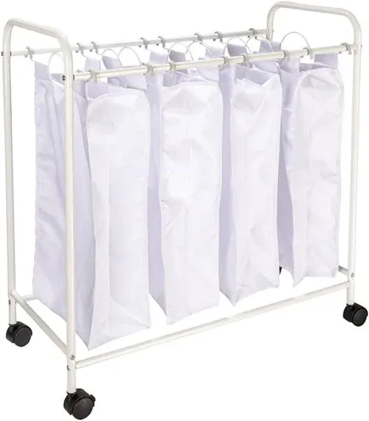 Household Essentials Rolling Quad Laundry Sorter