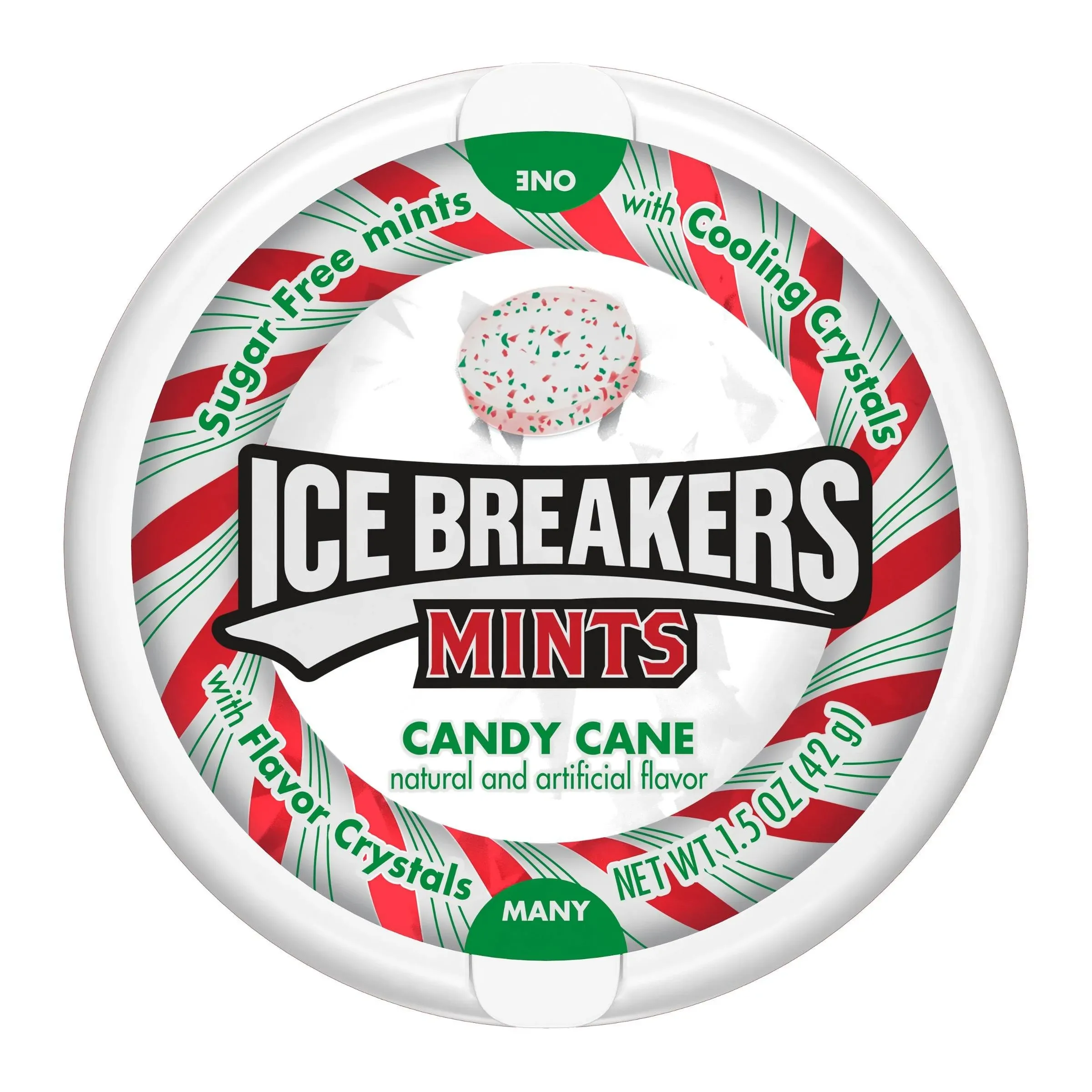 Ice Breakers Mints, Sugar Free, Candy Cane - 1.5 oz